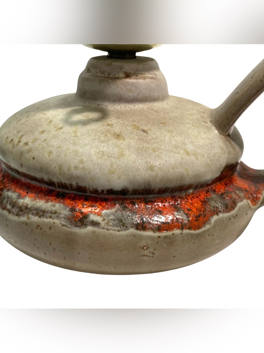 Vintage 1970s Laurentian Electric Lamp Made in Quebec, Canada - Lava Drip Glaze - Picture 6 of 13